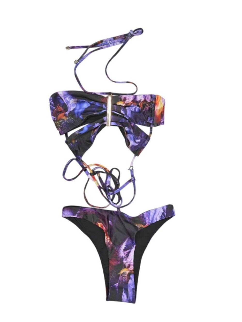 ALT Swim Farfalla Limited Edition Irisa Print Cutout One Piece Swimsuit in Purpl